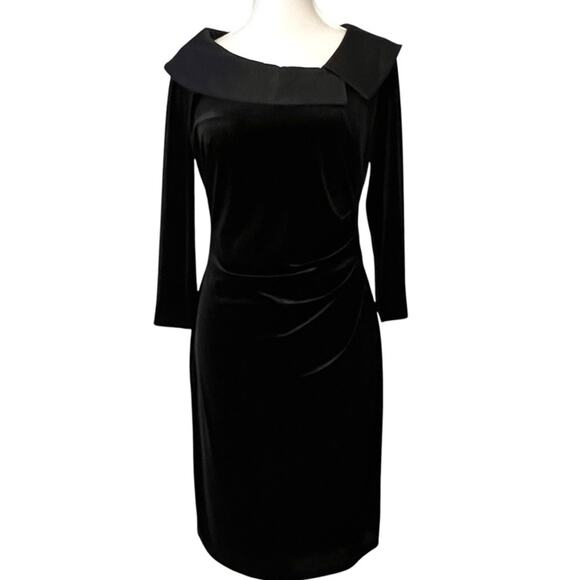 Jessica Howard 10P Cocktail Dress Velvet Retro Stretch 10 Petite Elegant Classic - Picture 16 of 16